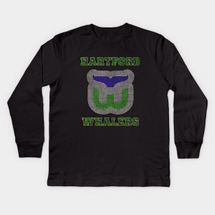 Vintage Ice Hockey Kids Long Sleeve T-Shirt